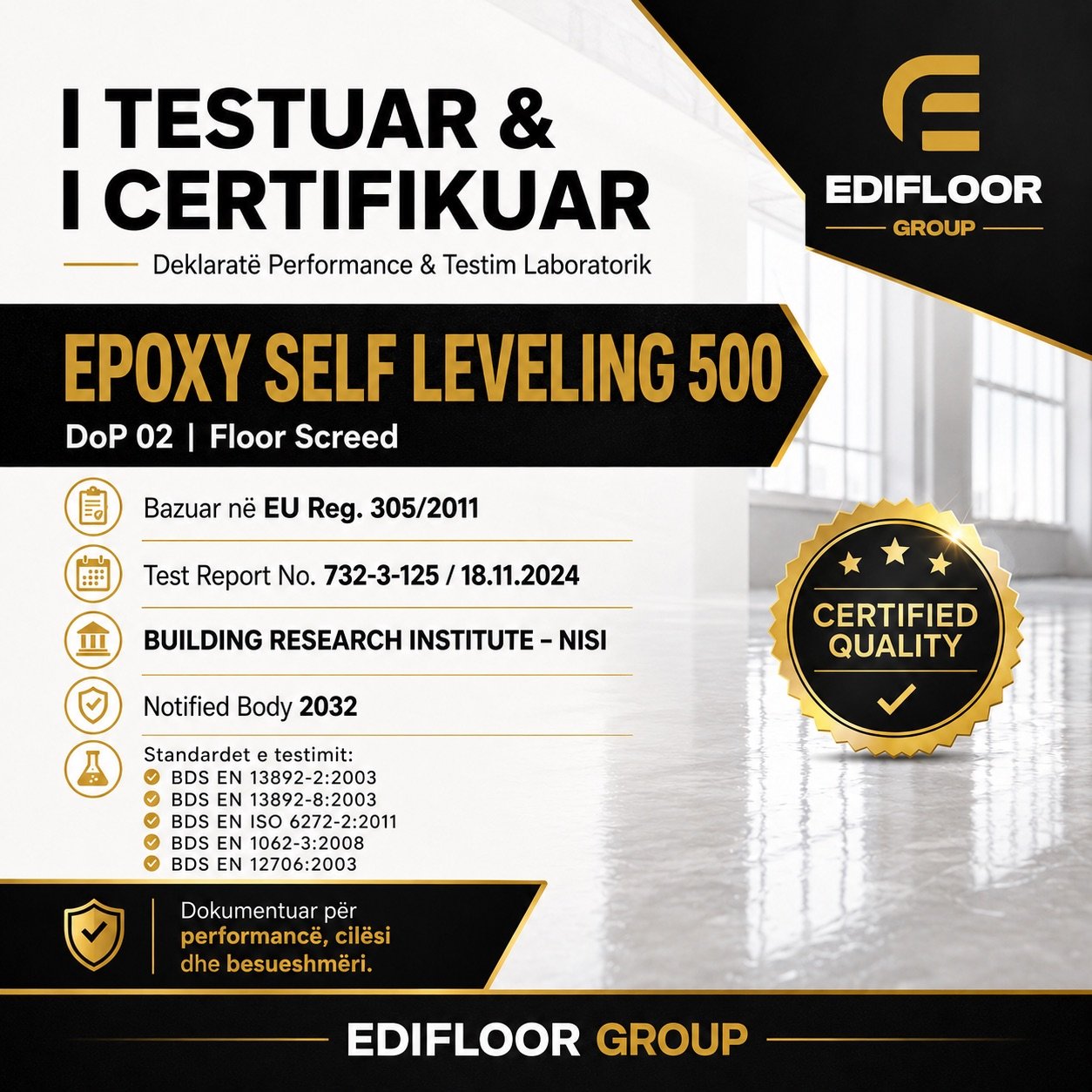 Epoxy Sealer 100 certificate